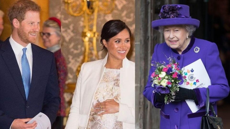 Princ Harry, Meghan Markle, kráľovná Alžbeta