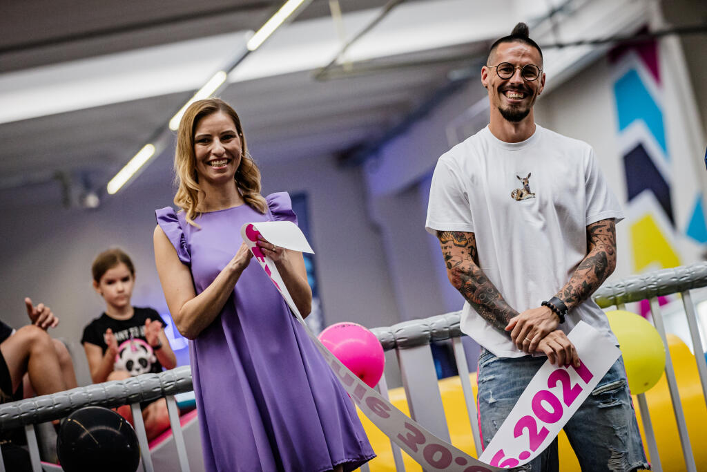 Marek Hamšík bol na slávnostnom otvorení Bounce Park 17, najväčšieho športovo zábavného parku na Slovensku.