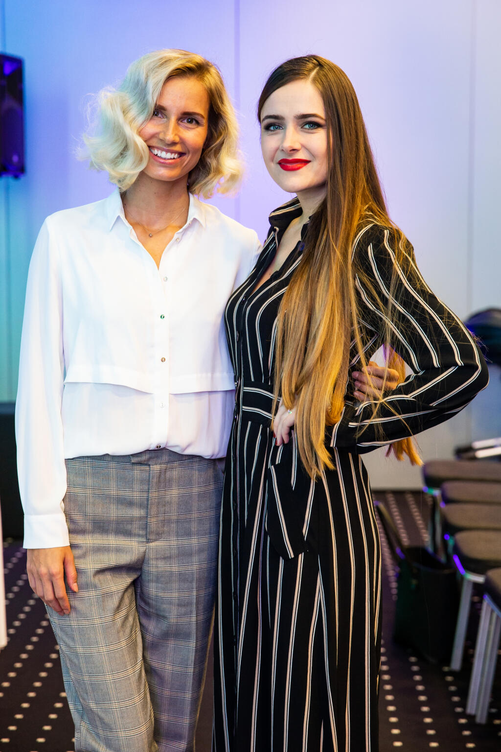 Tlačová konferencia zameraná na bezpečnosť detí na internete v jednom z bratislavských hotelov. Na snímke Natália Hatalová a Diana Hágerová.