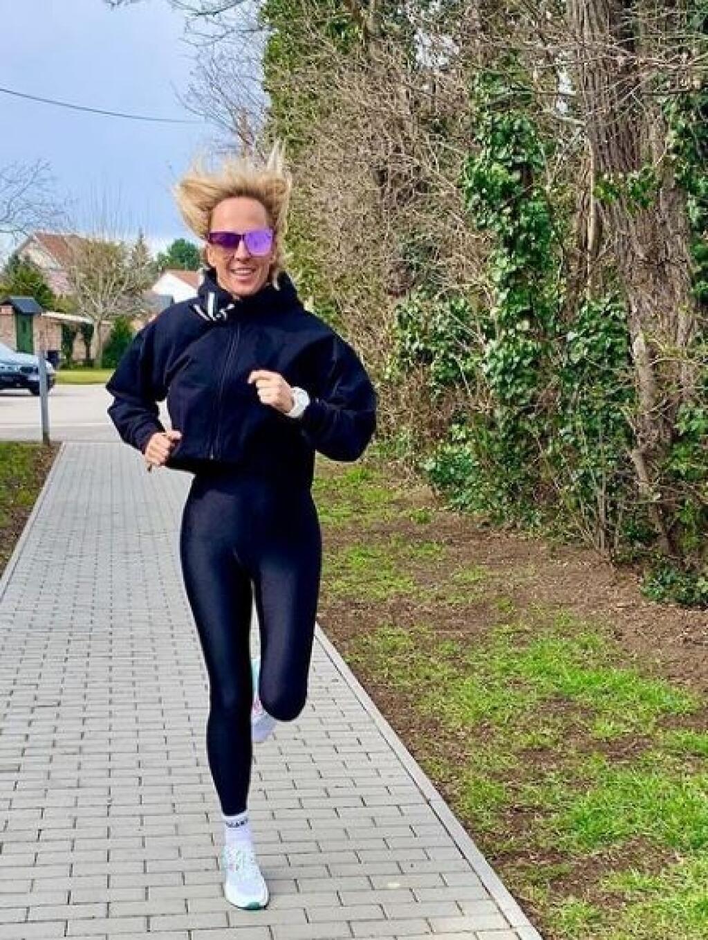 Zuzana Belohorcová zvolila na beh príjemný legínový outfit.