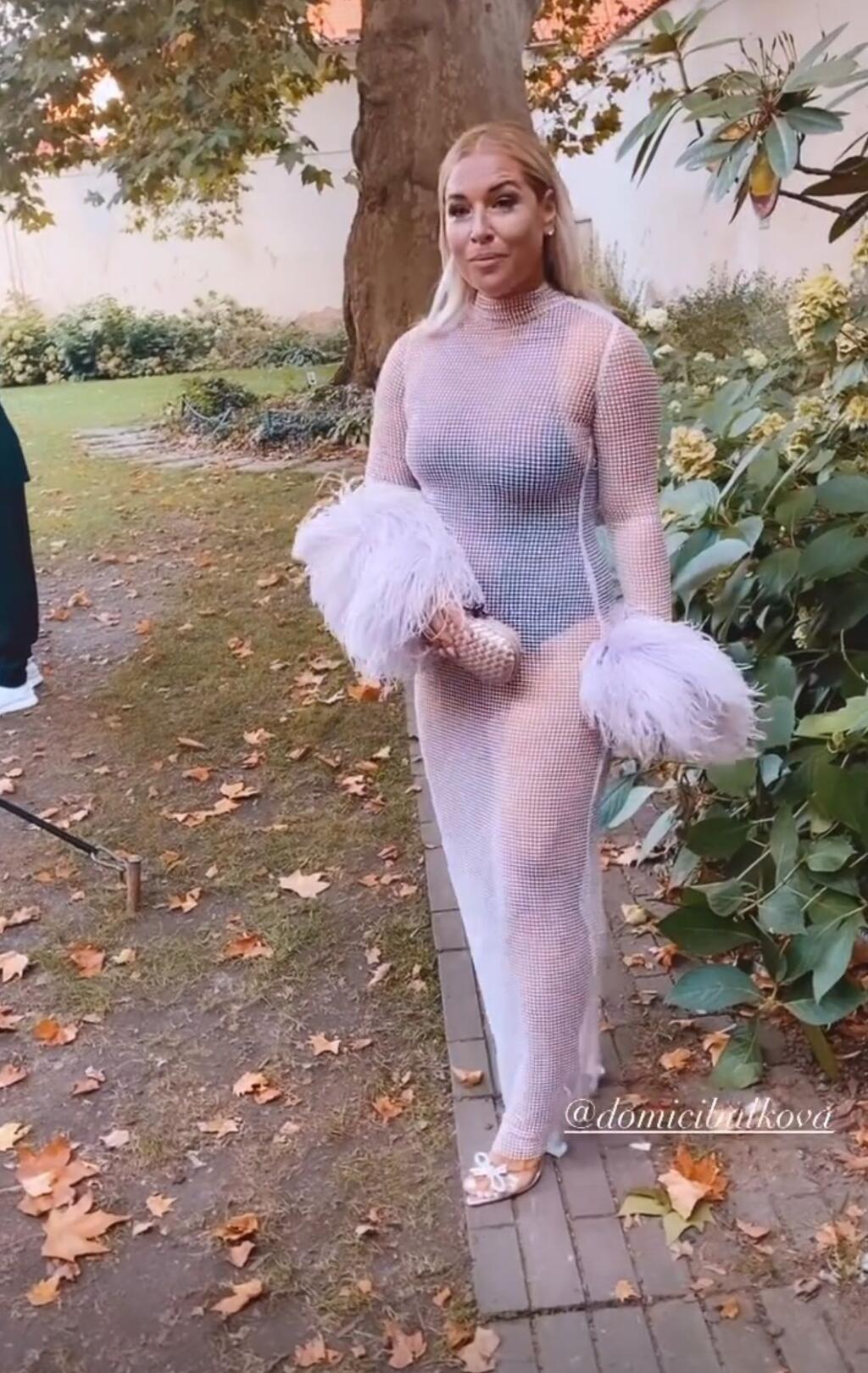 Bývalá slovenská tenistka Dominika Cibulková sa v pondelok večer postarala svojim oblečením v jednej z pražských reštaurácii o rozruch.