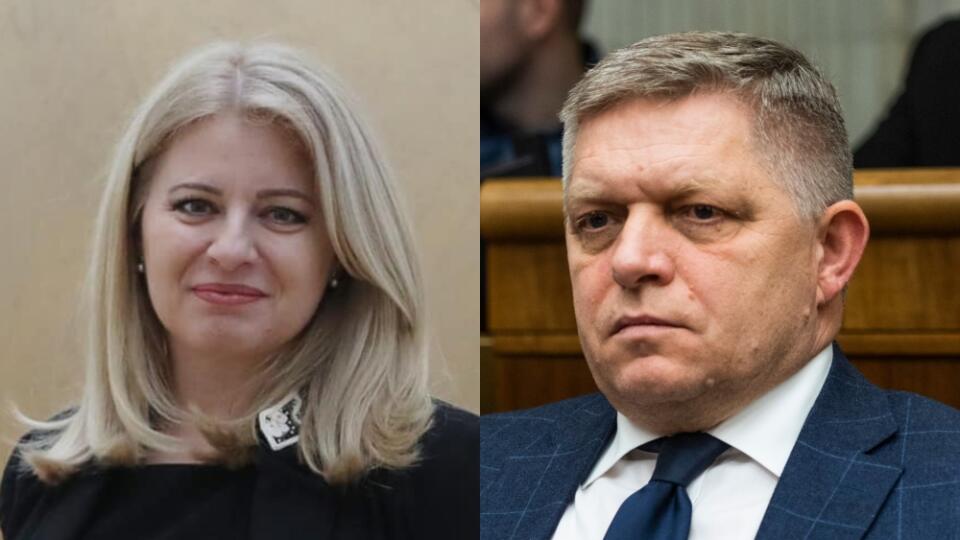 Zuzana Čaputová a Robert Fico.