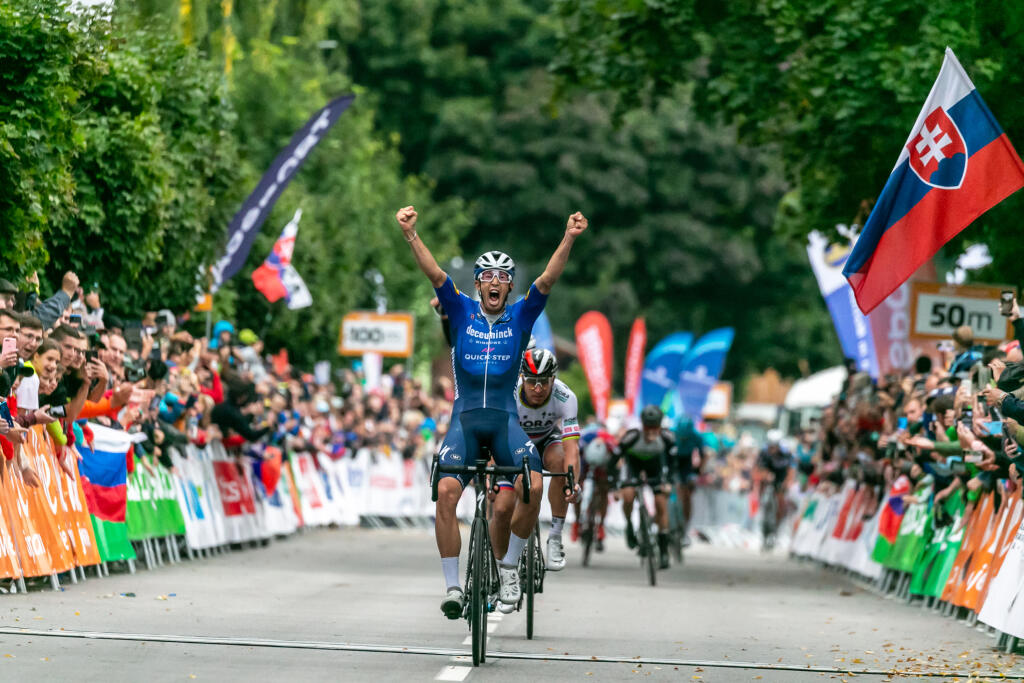 Na snímke je Jannik Steimle počas druhej etapy cyklistických pretekov Okolo Slovenska s cieľom v Dolnom Kubíne.