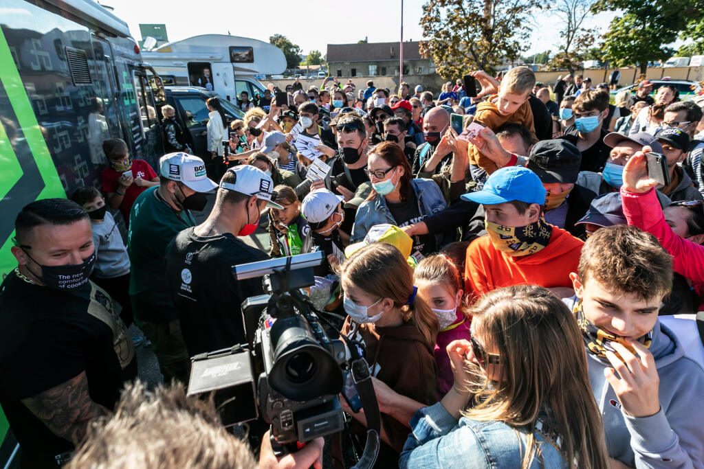 Na snímke je Peter Sagan v cieli štvrtej etapy cyklistických pretekov Okolo Slovenska v Trnave.