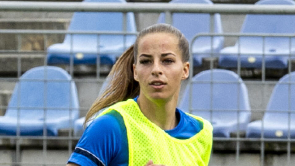 Na snímke je tréning ženskej futbalovej reprezentácie pred zápasmi Ligy národov.