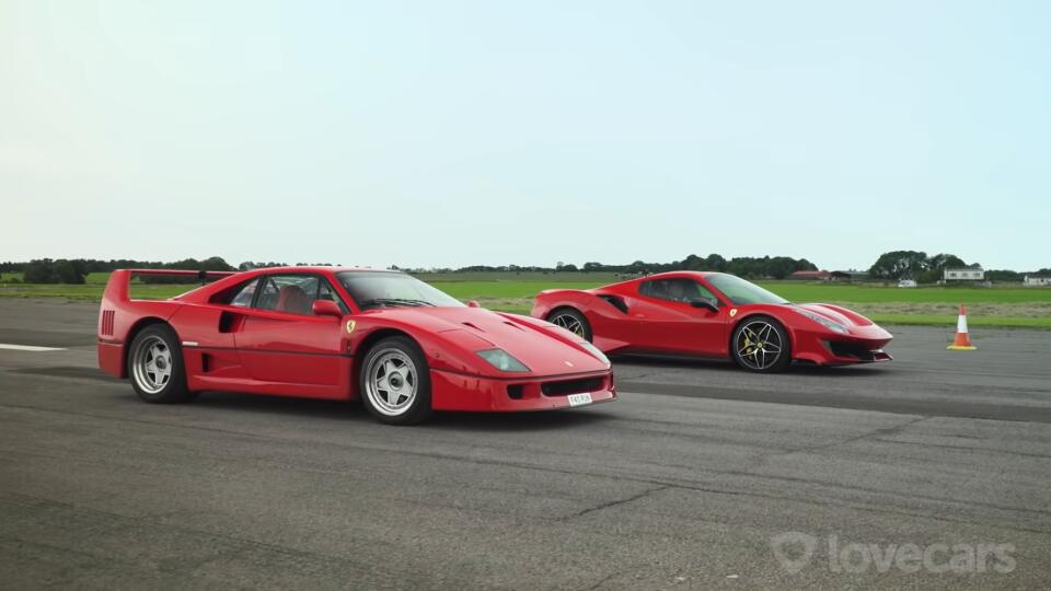 Ferrari F40 vs. 488 Pista.