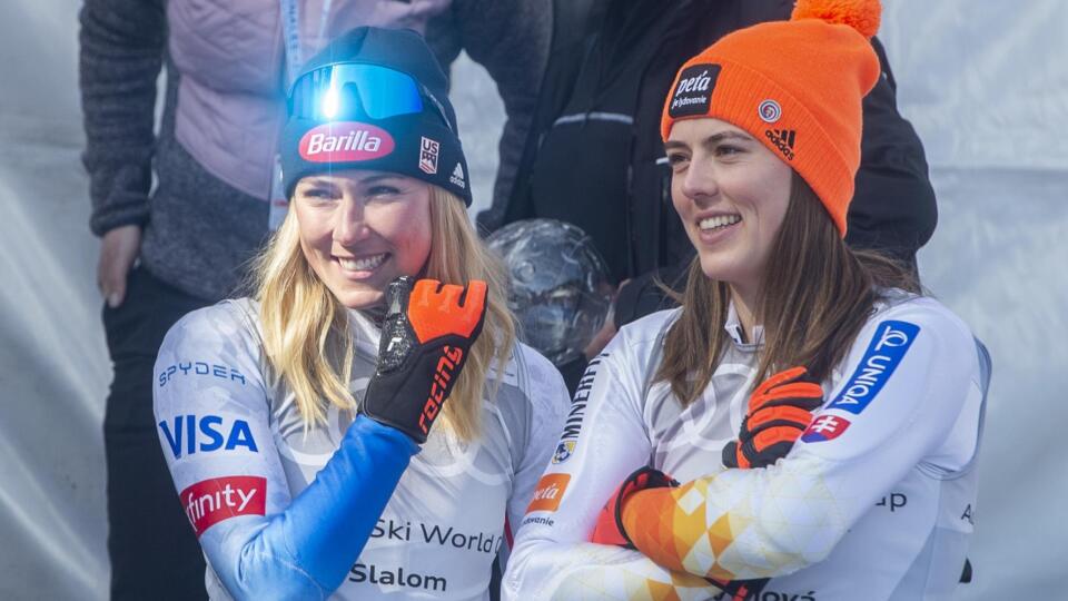 Mikaela Shiffrinová a Petra Vlhová.