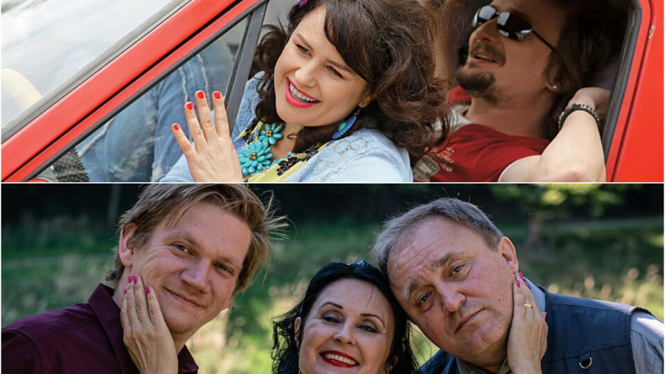 Seriály TV Markíza - Horná Dolná (hore) a TV Joj - Hranica (dole).