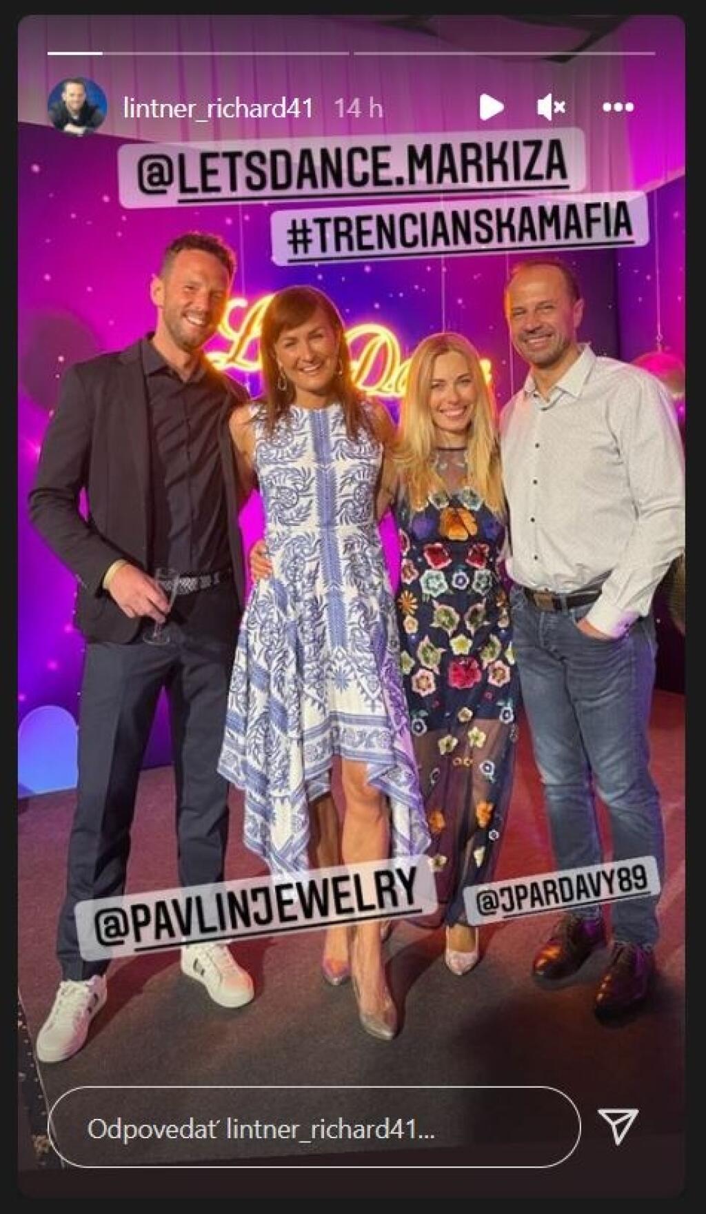 V hľadisku Let's Dance nechýbali ani hokejové osobnosti Richard Lintner a Ján Pardavý s partnerkami.