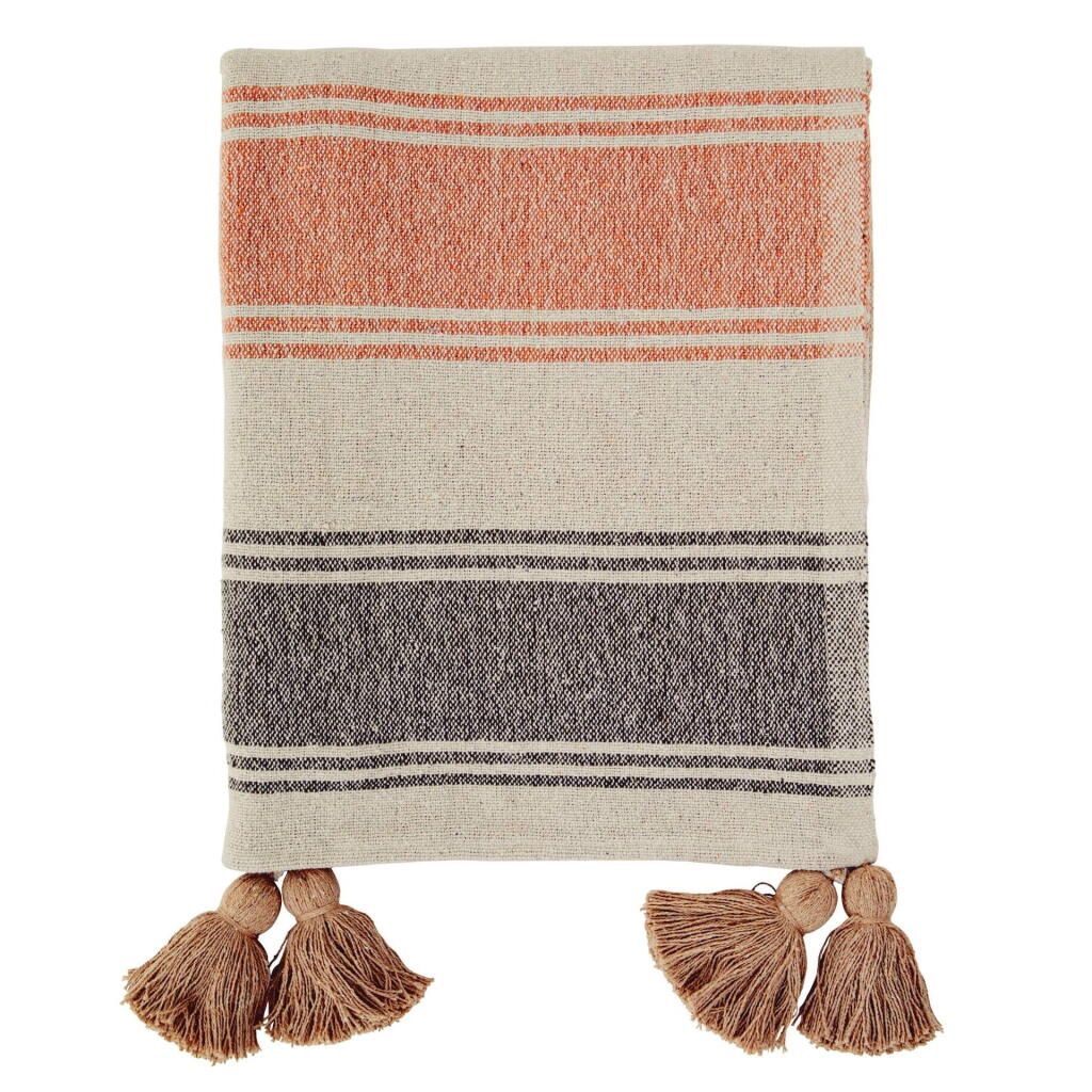 Bavlnený pléd Beige Stripe, www.bellarose.sk, 32,12 €