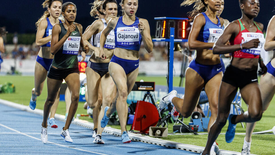 Na snímke Gabriela Gajanová počas obnoveného atletického mítingu P-T-S.