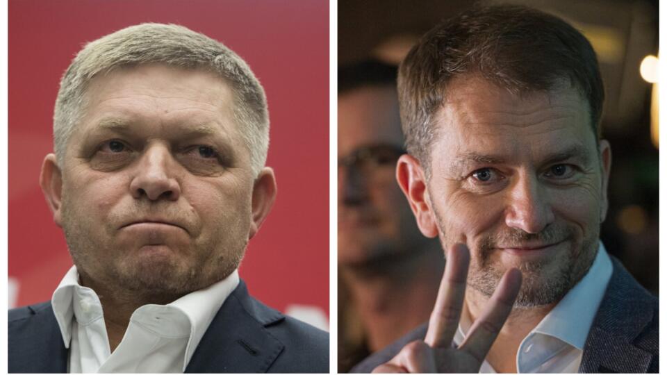 Matovič ukázal Ficovi plagát, líder Smeru zareagoval uleteným výrokom.