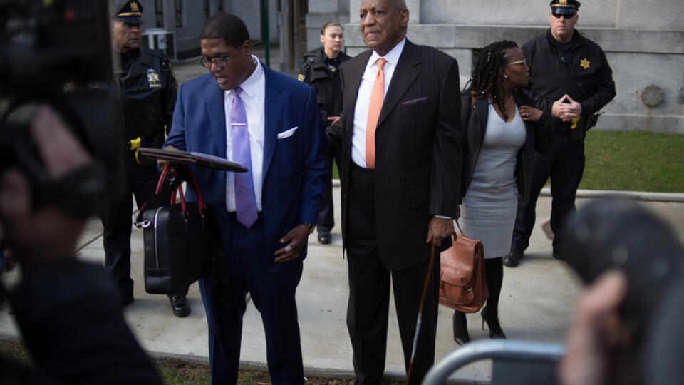 Actor,Bill,Cosby,And,Spokesman,Andrew,Wyatt,Arrive,For,Day