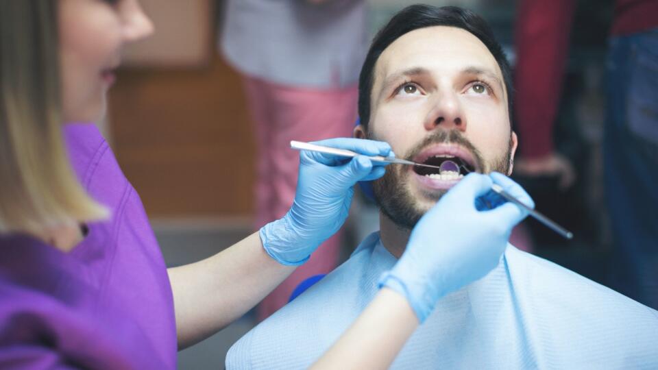 Young man at dentist