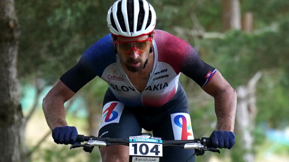 Peter Sagan na MS v horskej cyklistike.