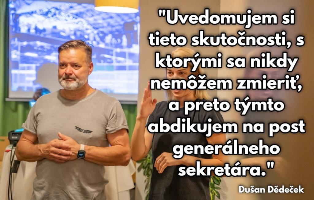 Dušan Dědeček Deaflympijskému výboru poslal veľavravný list, v ktorom si sypal popol na hlavu a abdikoval zo svojej pozície.