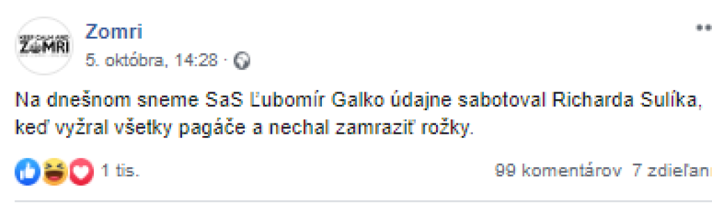Ľubomír Galko patrí ku kritikom Richarda Sulíka.