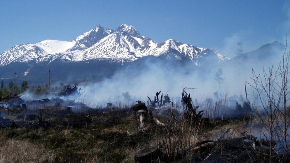 Ïalší lesný požiar, od nedele už štvrtý, vypukol 28.apríla 2009 predpoludním v oblasti Kežmarských ޾abov v Tatranskom národnom parku (TANAP).