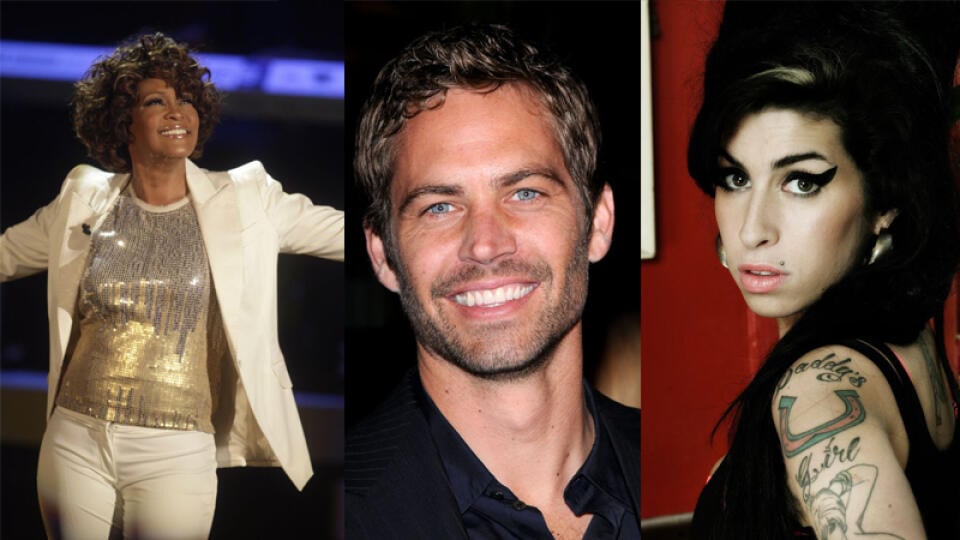 Whitney Houston, Pal Walker i Amy Winehouse odišli z tohto sveta predčasne.