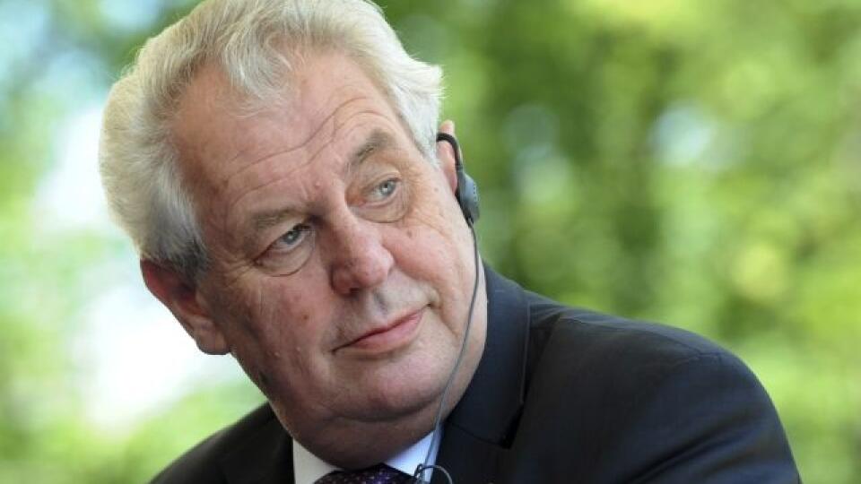 Na snímke prezident ČR Miloš Zeman