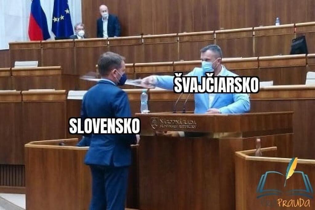 Slovenskí hokejisti vyfasovali následne osemgólový debakel od Švajčiarska. Okrem hokejistov to vo vtipoch schytali aj rozhodcovia, ktorí vylučovali jedného Slováka za druhým.