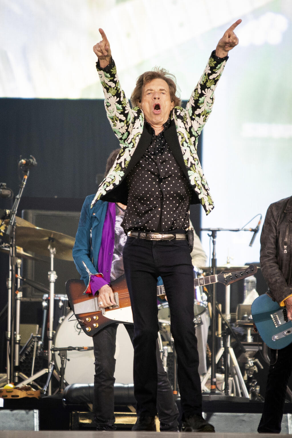 EBE 10 Londýn - Na snímke spevák britskej skupiny The Rolling Stones Mick Jagger počas koncertu v londýnskom Hyde Parku v sobotu 25. júna 2022. FOTO TASR/AP
The Rolling Stones perform live onstage at BST Hyde Park festival, in London, Saturday, June 25, 2022. (Photo by Vianney Le Caer/Invision/AP)