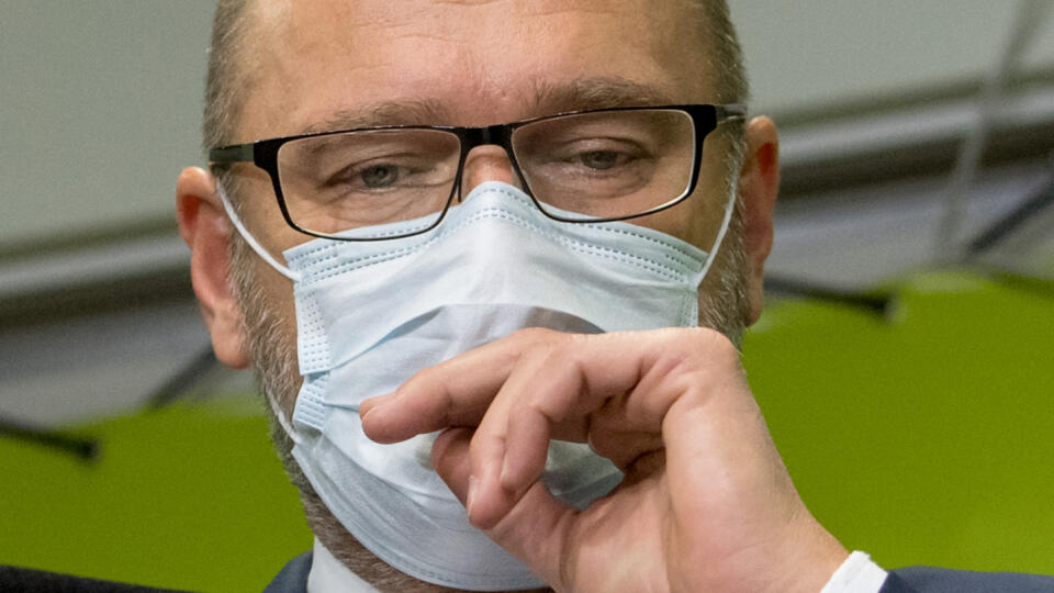 Na snímke predseda SaS Richard Sulík počas tlačovej konferencie na tému Zakročili sme proti postrachu developerov vo štvrtok 21. januára 2021 v Bratislave. FOTO TASR - Martin Baumann