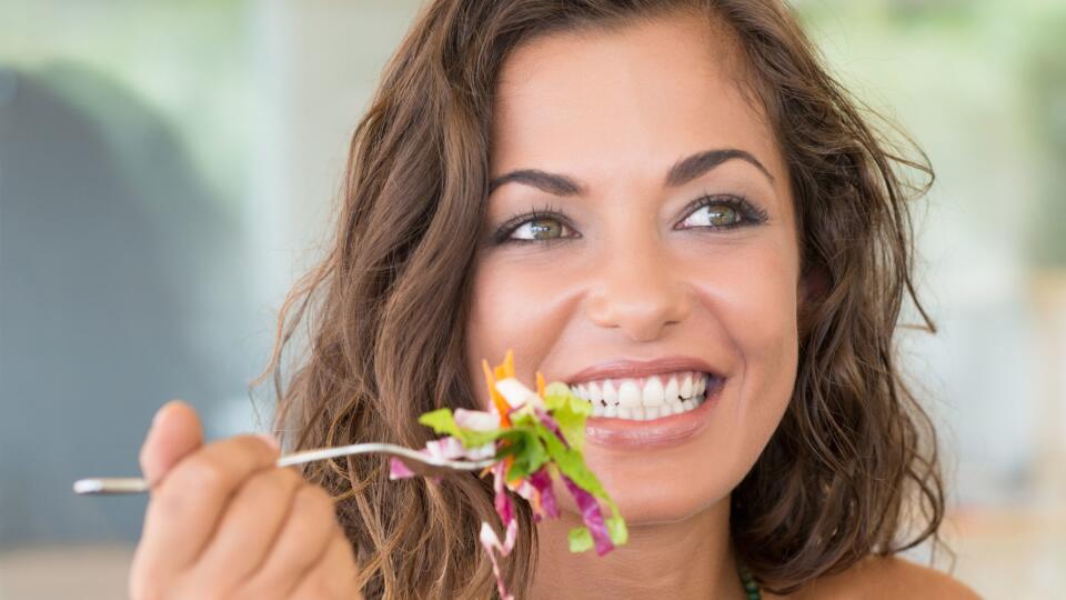 Smiling Woman On A Diet