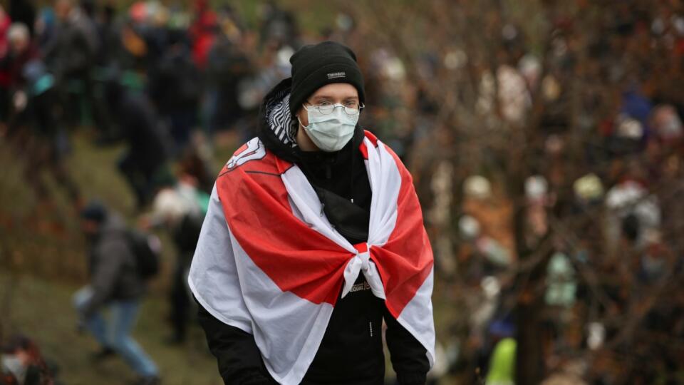 Protesty v Minsku.