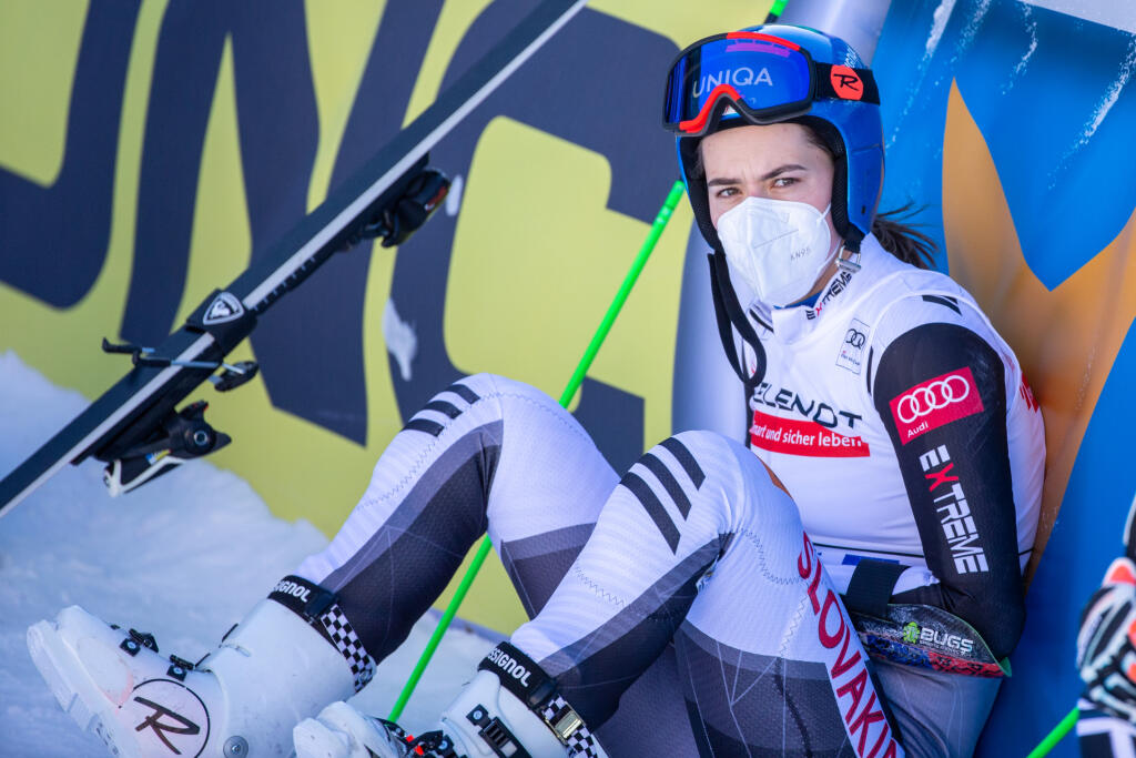 Na snímke je Petra Vlhová v 2. kole obrovského slalomu Jasná 2021.