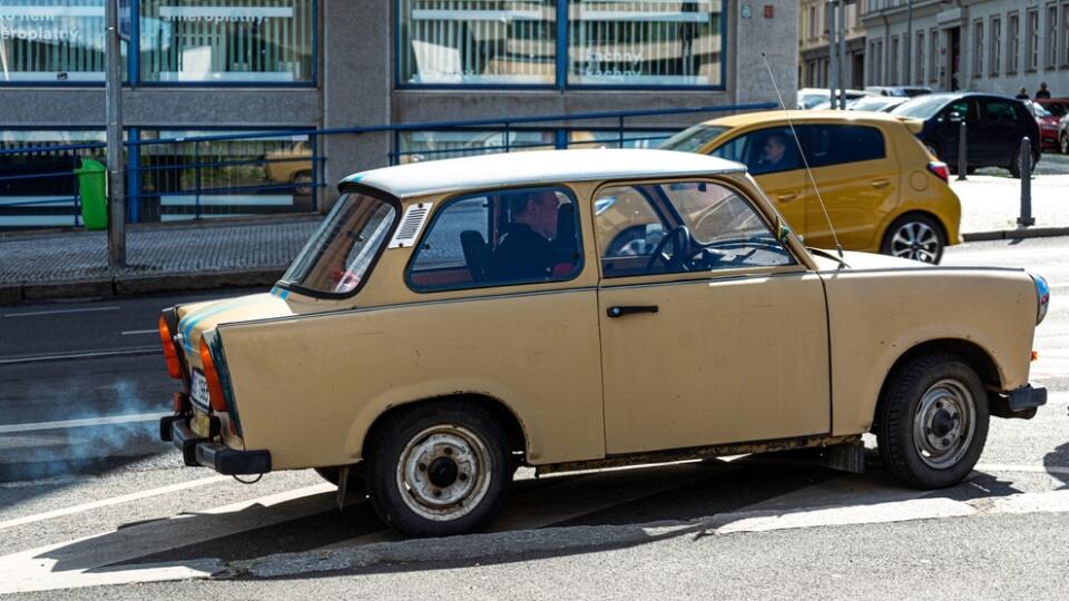 Prague,Czech,2023,March:,Original,Trabant,Car,In,Prague