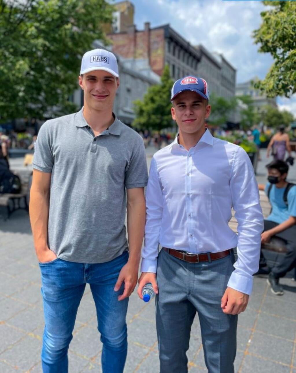 Juraj Slafkovský a Filip Mešár spoznávali Montreal už priamo po drafte.