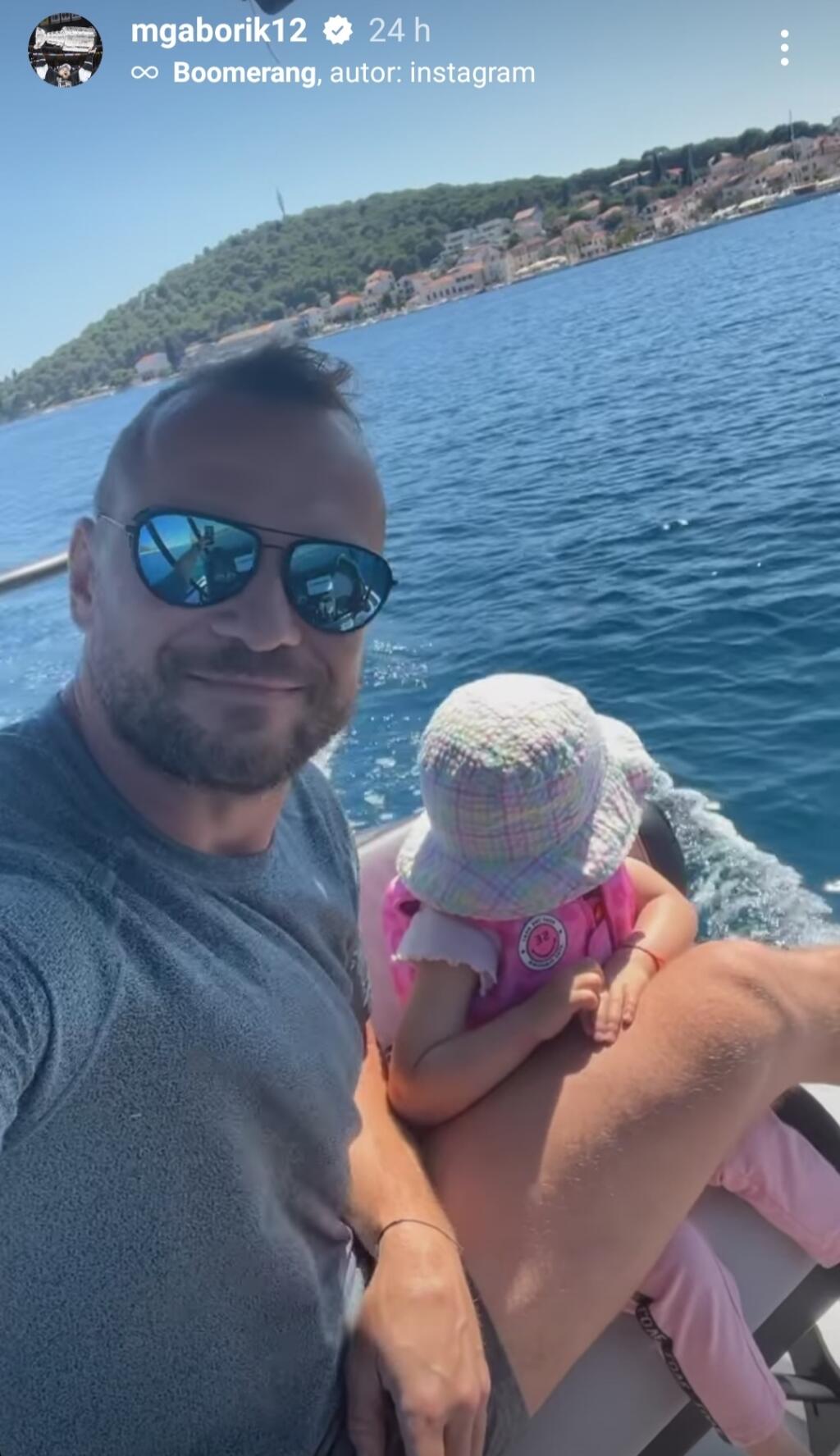 Marián Gáborík s dcérou Belou.