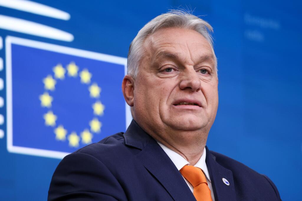 Viktor,Orban,,Hungary's,Prime,Minister,Gives,A,Press,Conferenece,On