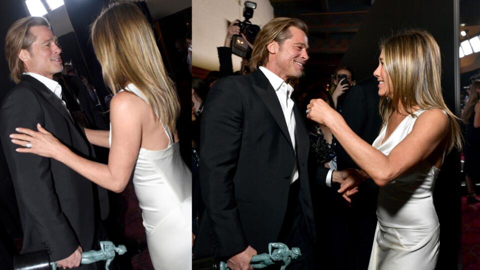 Jennifer Aniston a Brad Pitt.