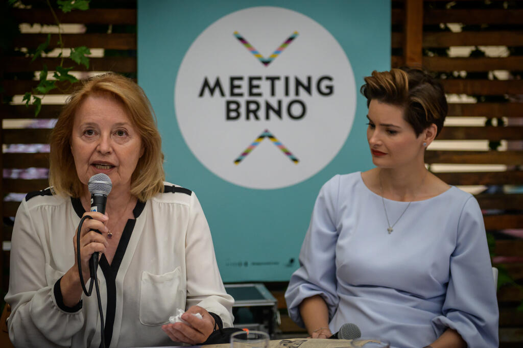 Vdova Magda Vášáryová na akcii v Brne.