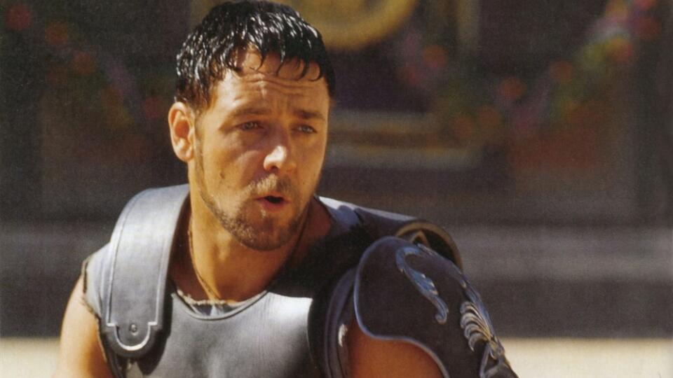 Russell Crowe ako gladiátor Maximus.