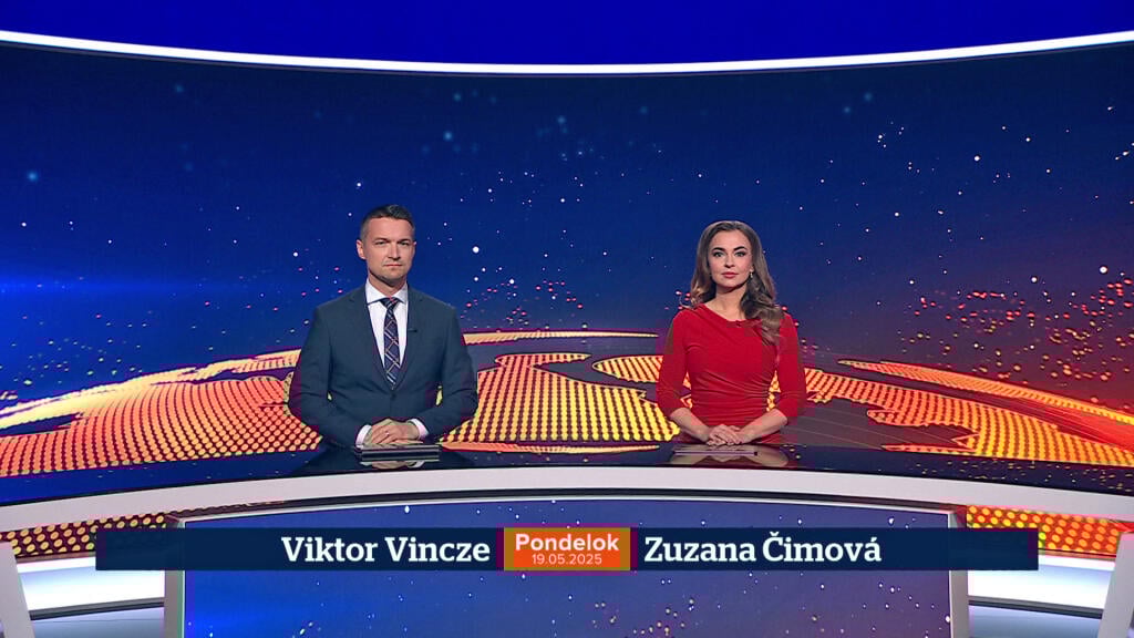 Viktor Vincze a Zuzana Čimová v Televíznych novinách.