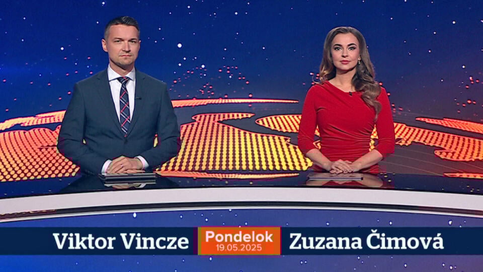 Viktor Vincze a Zuzana Čimová v Televíznych novinách.