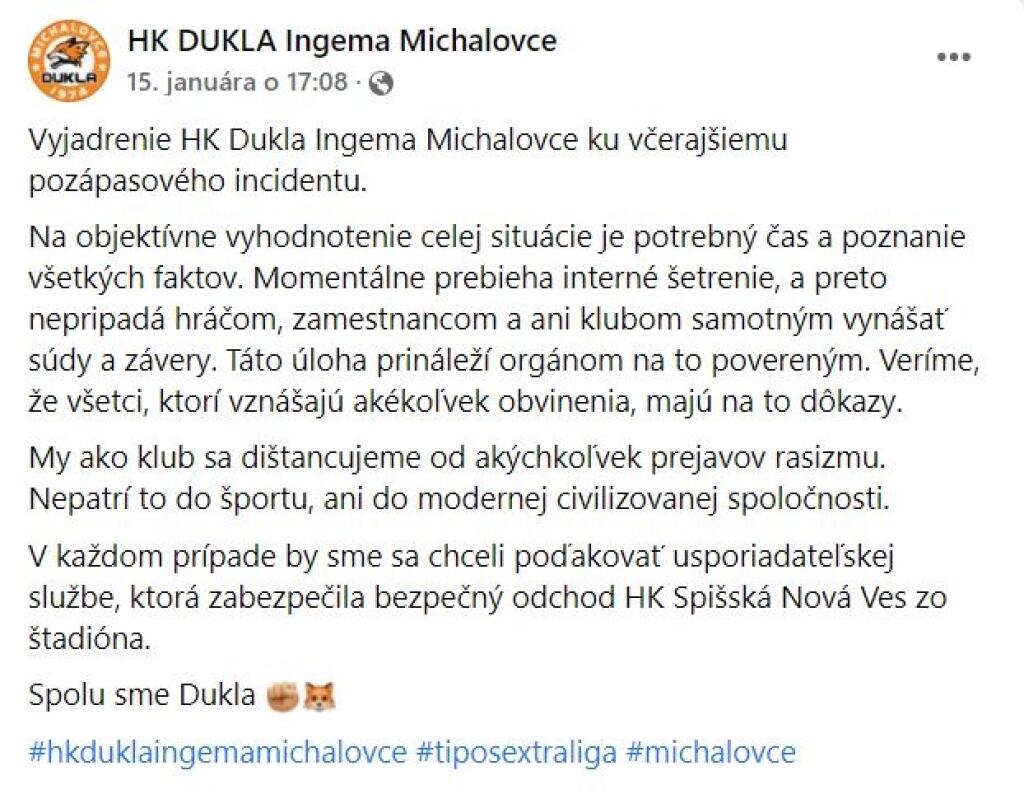 Stanovisko Michaloviec.
