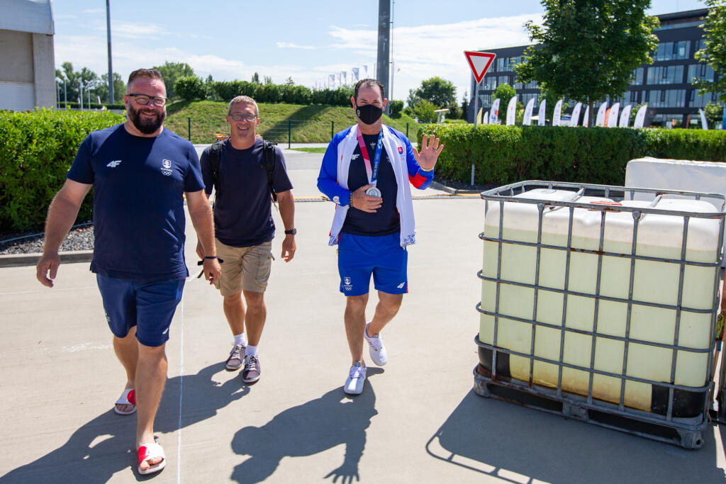 Olympijský festival “ TOKYO 2020” v areáli športového strediska v Šamoríne, kde privítali slovenských medailistov. Na snímke je Rory Sabbatin.