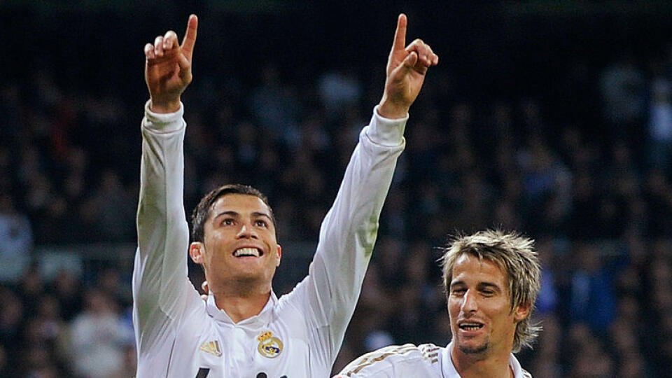 Cristiano Ronaldo a Fabio Coentrao.