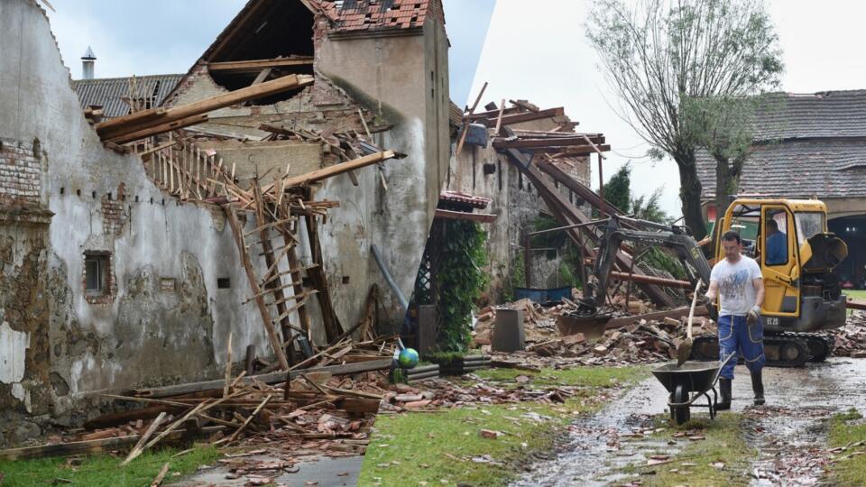 Búrka v Stebne.