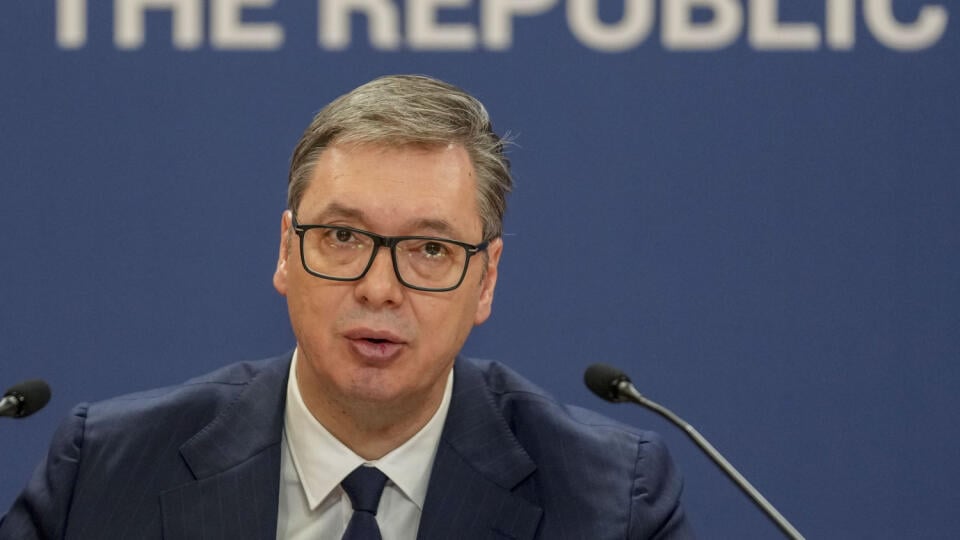 Na archívnej snímke z 2. februára 2024 v Belehrade srbský prezident Aleksandar Vučič.