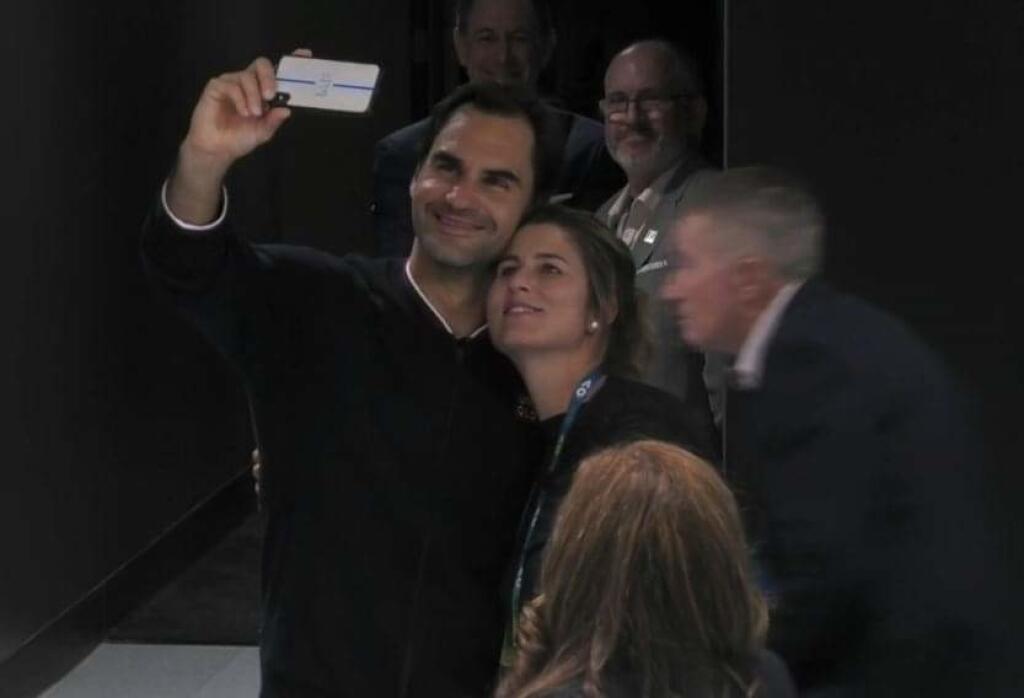 Mirka Federerová na Australian Open 2020.