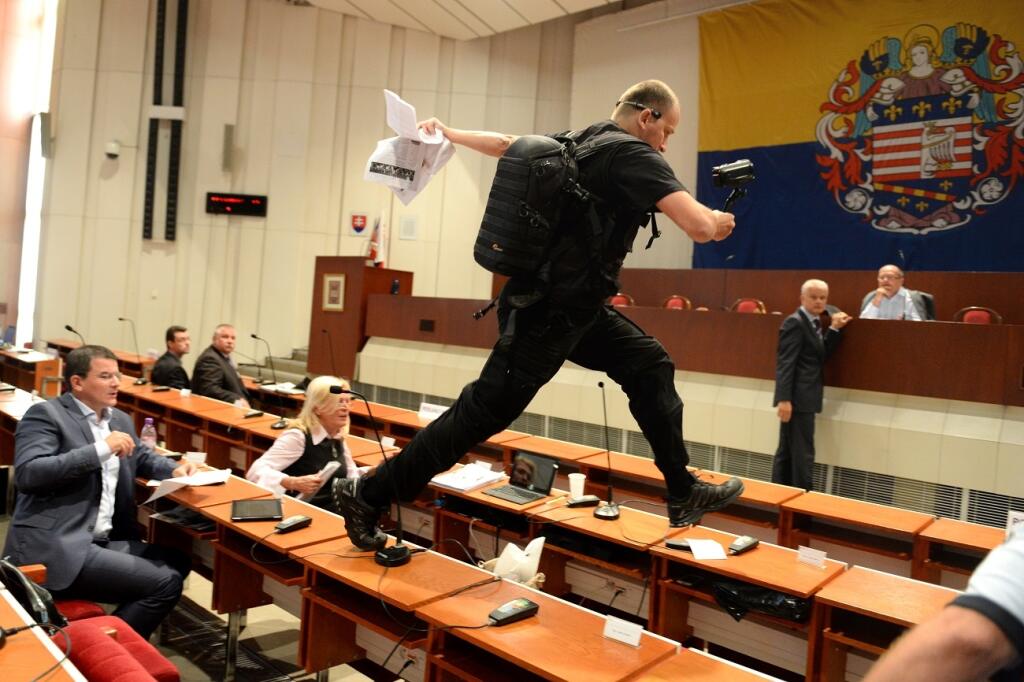 SR Košice magistrát protest polícia KEX