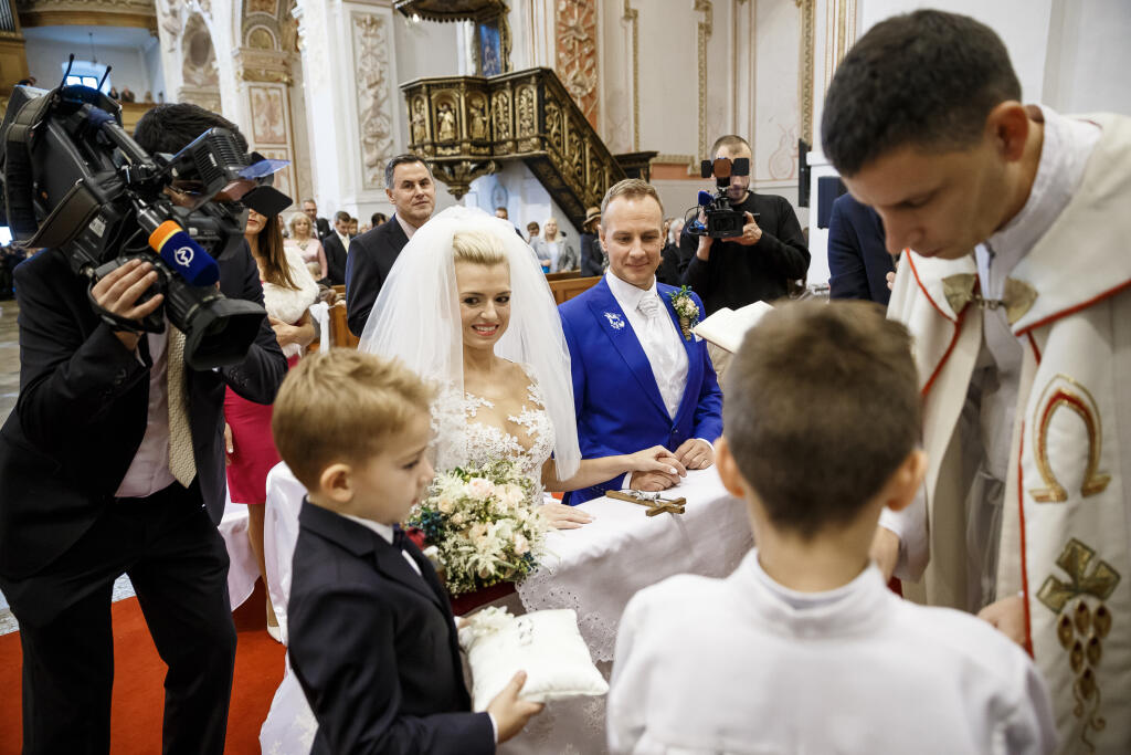 Svadba Zlatice Puskarovej a Patrika Svajdu v Trnave