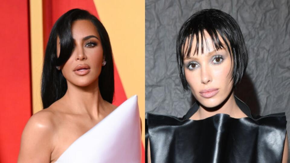 Kim Kardashian, vľavo a Bianca Censori.