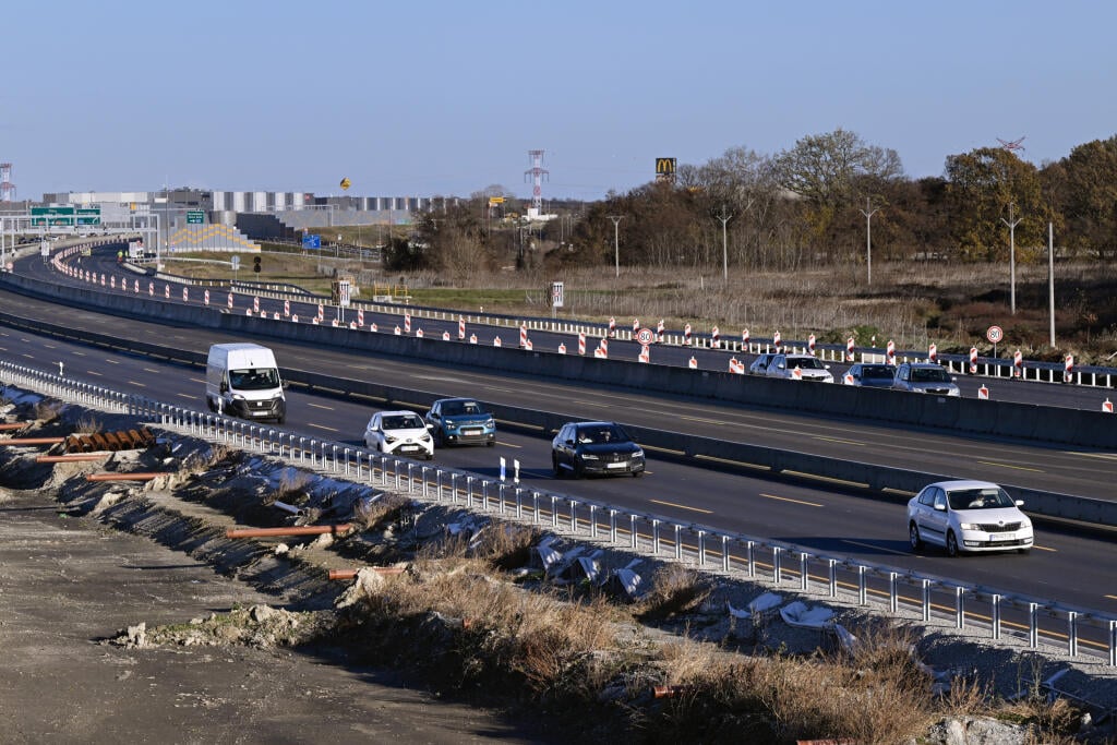 Na snímke časť dialničného úseku D1 počas odstávky pri Bratislave v smere na Trnavu 23. novembra 2024. FOTO TASR - Pavel Neubauer

 