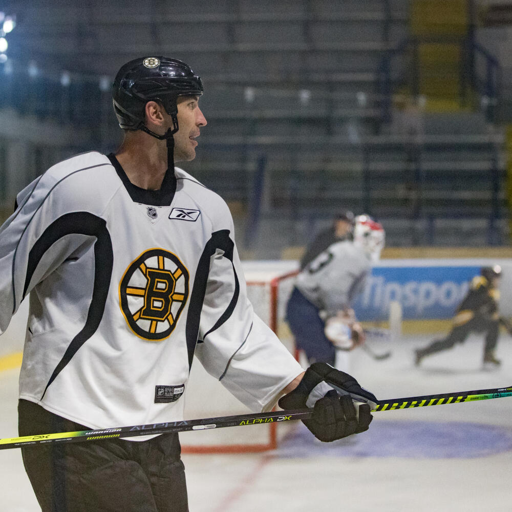 Slovenský hokejista NHL, Zdeno Chára (Boston Bruins), počas letnej prípravy v Piešťanoch.